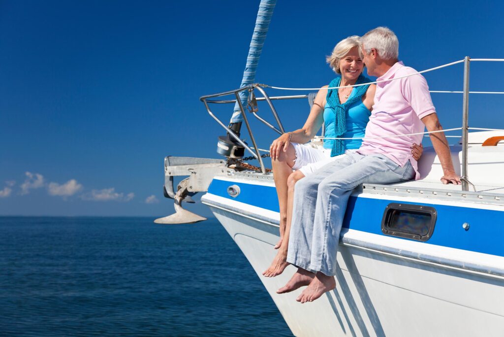 Senior couple enjoying their retirement thanks to good financial advice